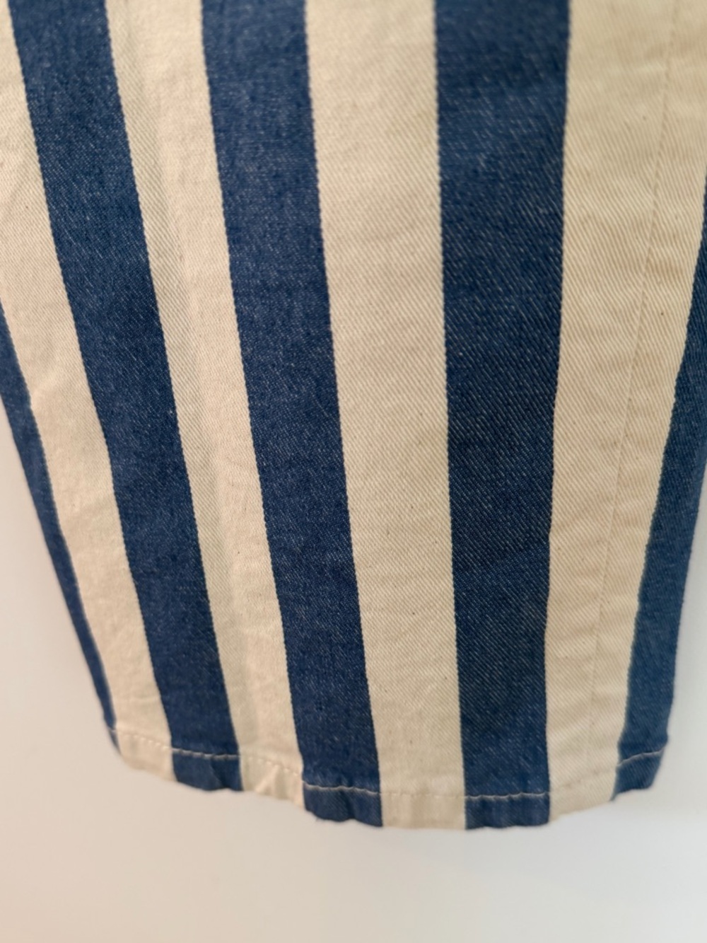 Boden High Rise Striped Straight Leg Jeans Blue and White 28 - Picture 8 of 9